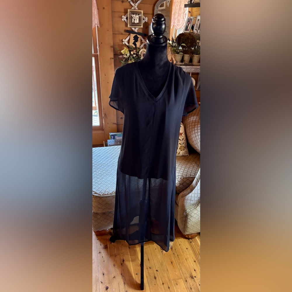⭐️Colleen Lopez with Knit Underlayer Black Whimsigoth Maxi Tunic⭐️ NWOT